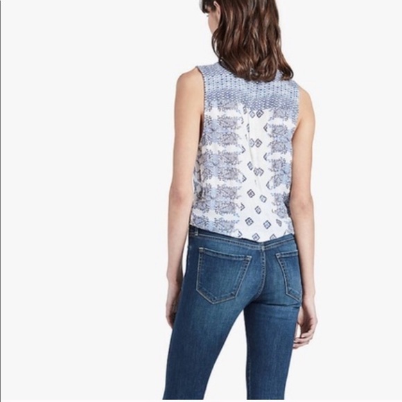 Lucky Brand Tie Front Geo Tank - Picture 2 of 7